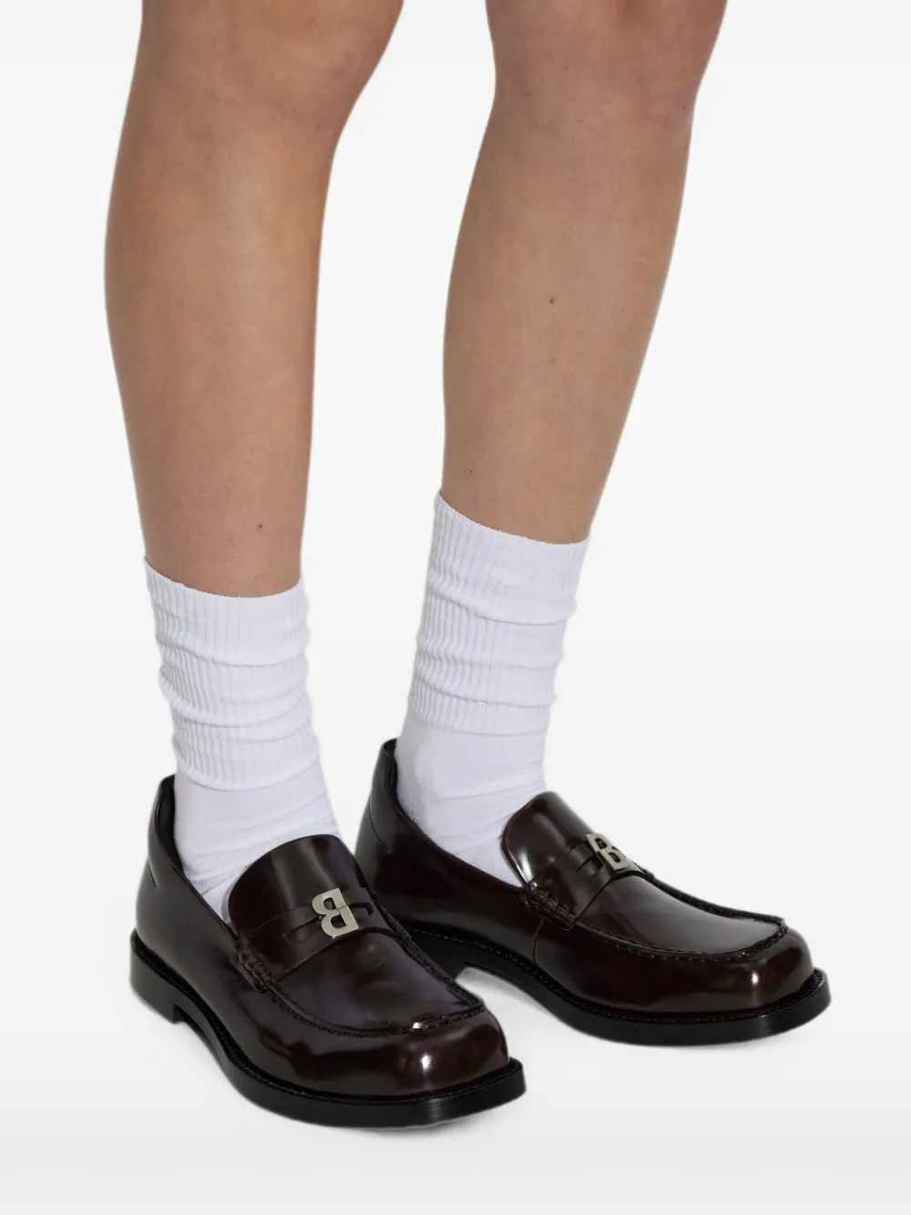 Balenciaga comfy loafers in dark burgundy Bruin