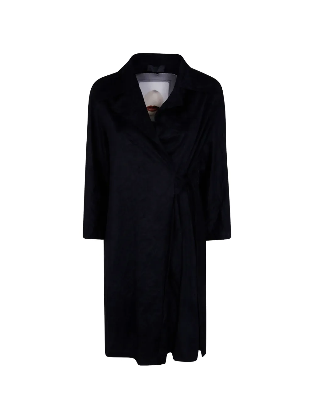 Maria Calderara crinkled-finish graphic-print coat