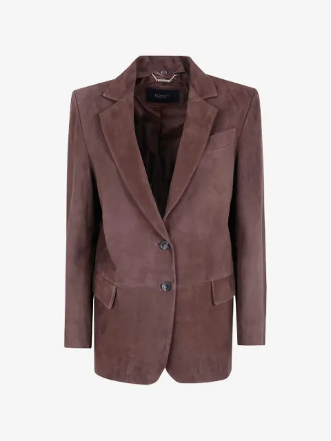 Seventy suede single-breasted blazer