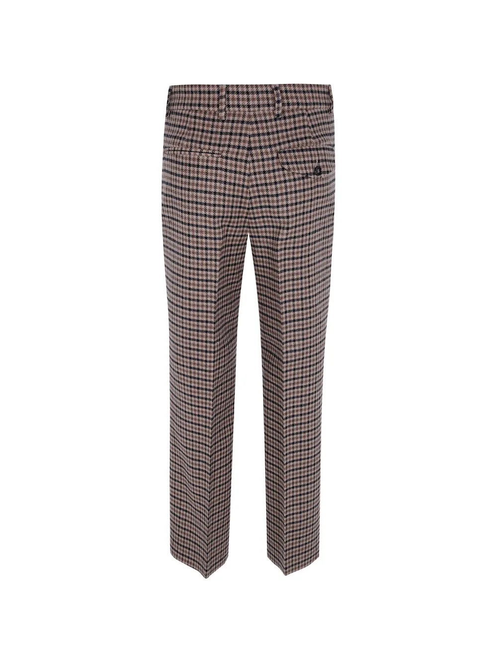 Seventy Pantalon met pied-de-poule print Beige