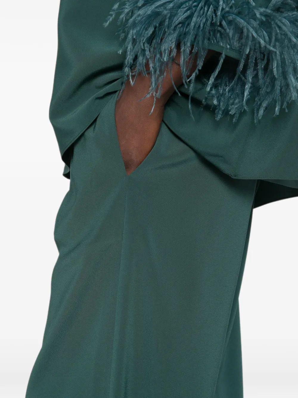 Gianluca Capannolo Claudia elasticated palazzo pants Groen
