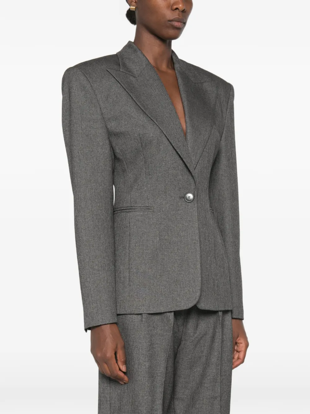 THE ANDAMANE Toni blazer met enkele rij knopen Grijs