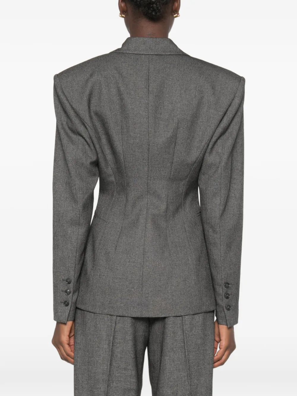 THE ANDAMANE Toni blazer met enkele rij knopen Grijs