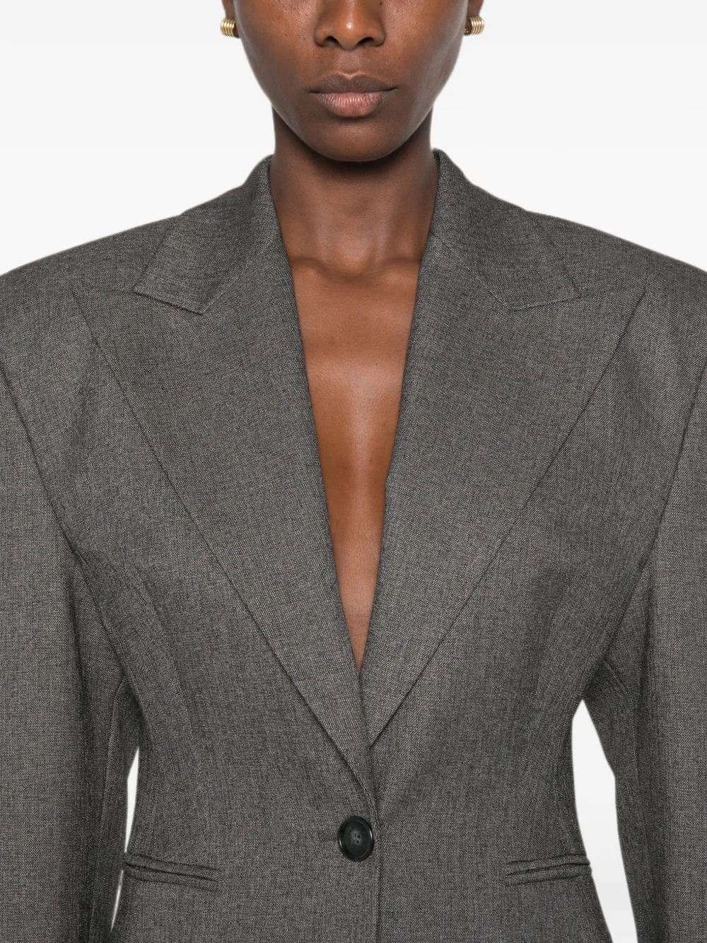 THE ANDAMANE Toni blazer met enkele rij knopen Grijs