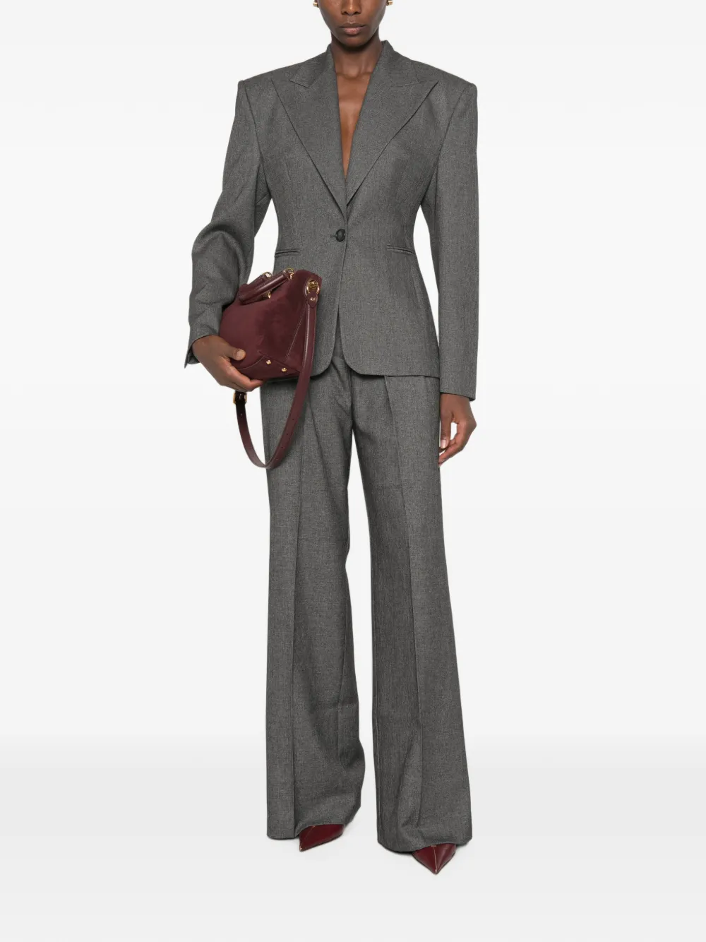 THE ANDAMANE Toni blazer met enkele rij knopen Grijs