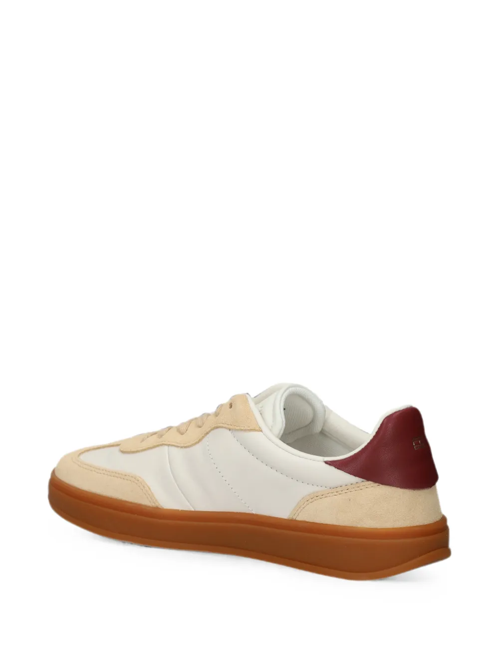 Tommy Hilfiger suede-panelled leather sneakers Wit
