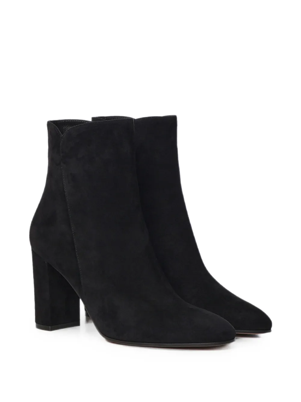 Gianvito Rossi Lisa suède enkellaarzen Zwart