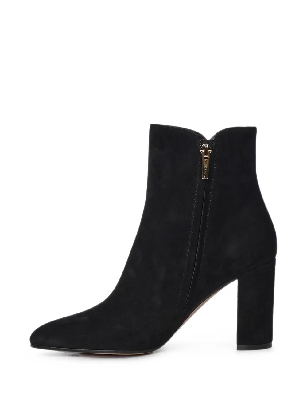 Gianvito Rossi Lisa suède enkellaarzen Zwart