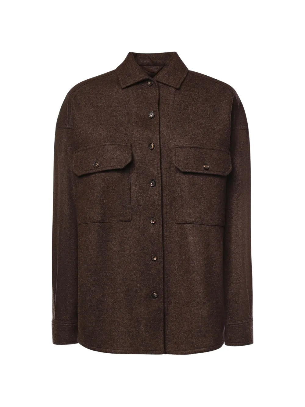 Loro Piana button-up chest-pocket shirt - Braun