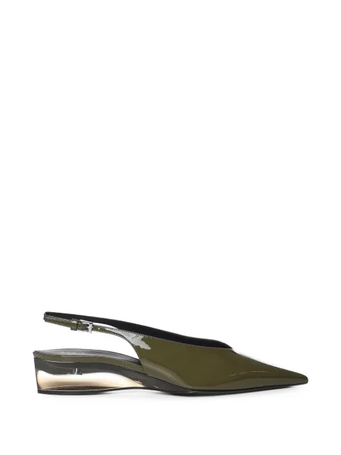 Alaïa invisible wedge slingbacks in patent calfskin