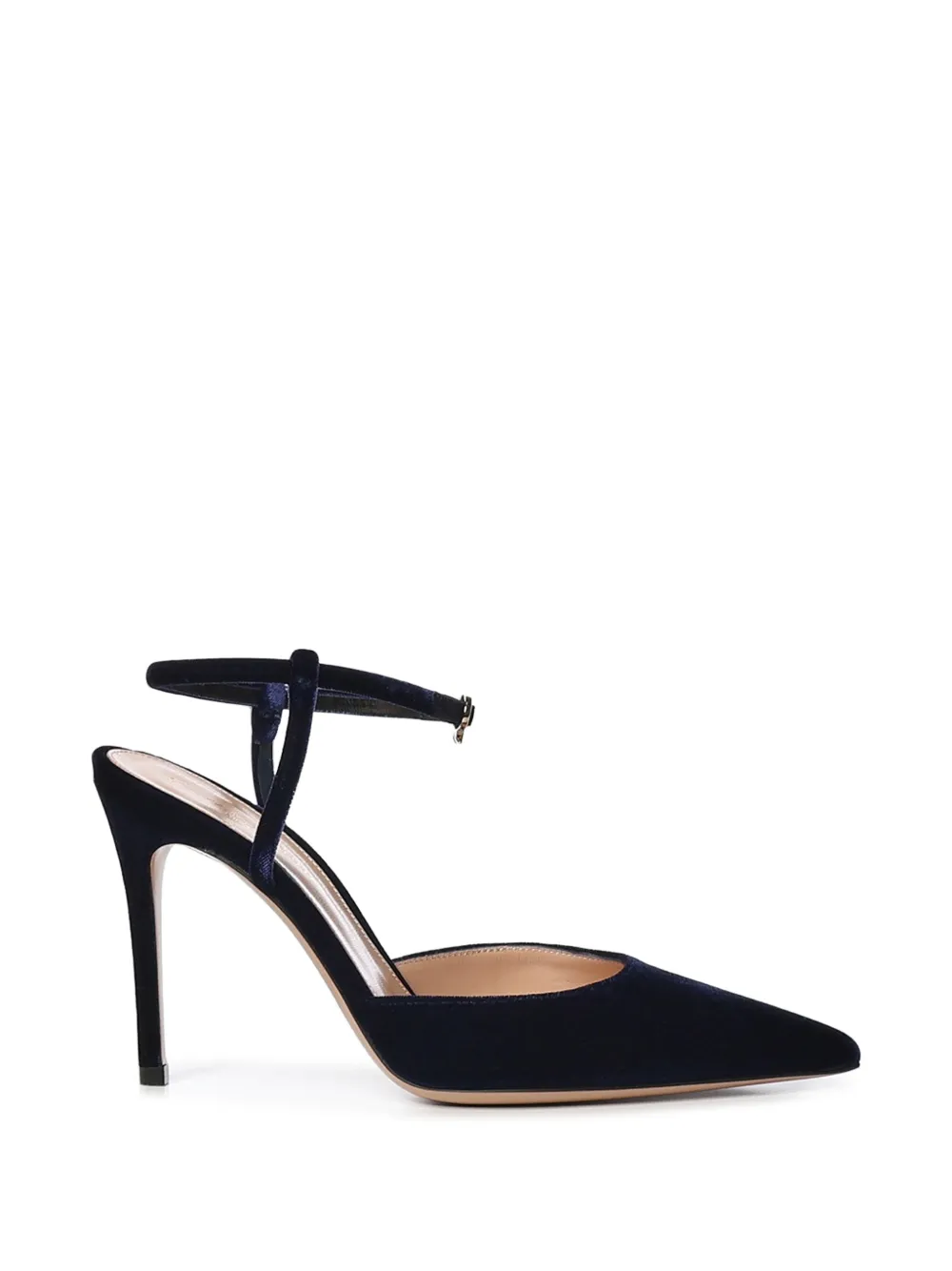 Gianvito Rossi pointed-toe ankle-strap pumps Blauw