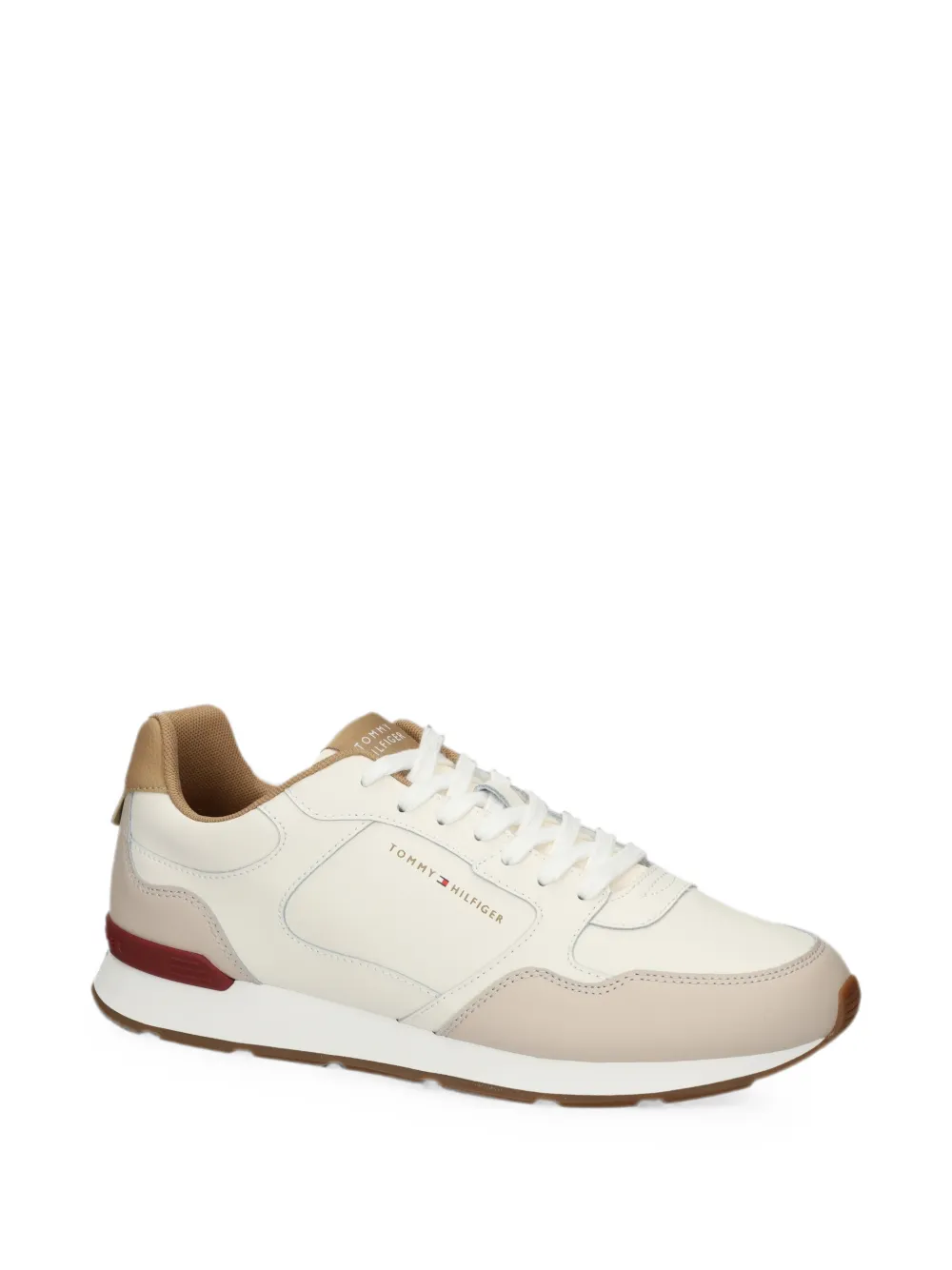 Tommy Hilfiger panelled leather sneakers Wit