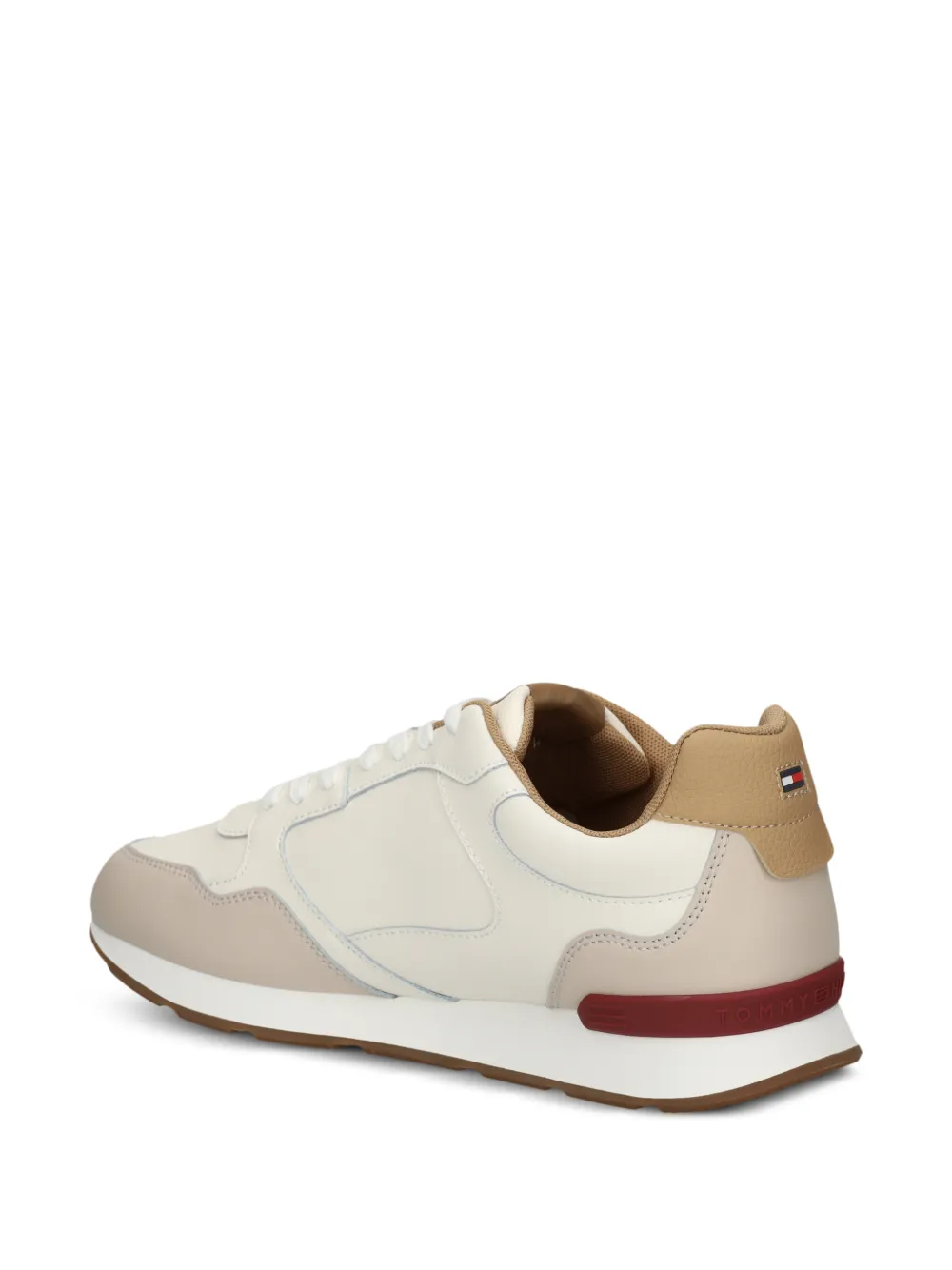Tommy Hilfiger panelled leather sneakers Wit