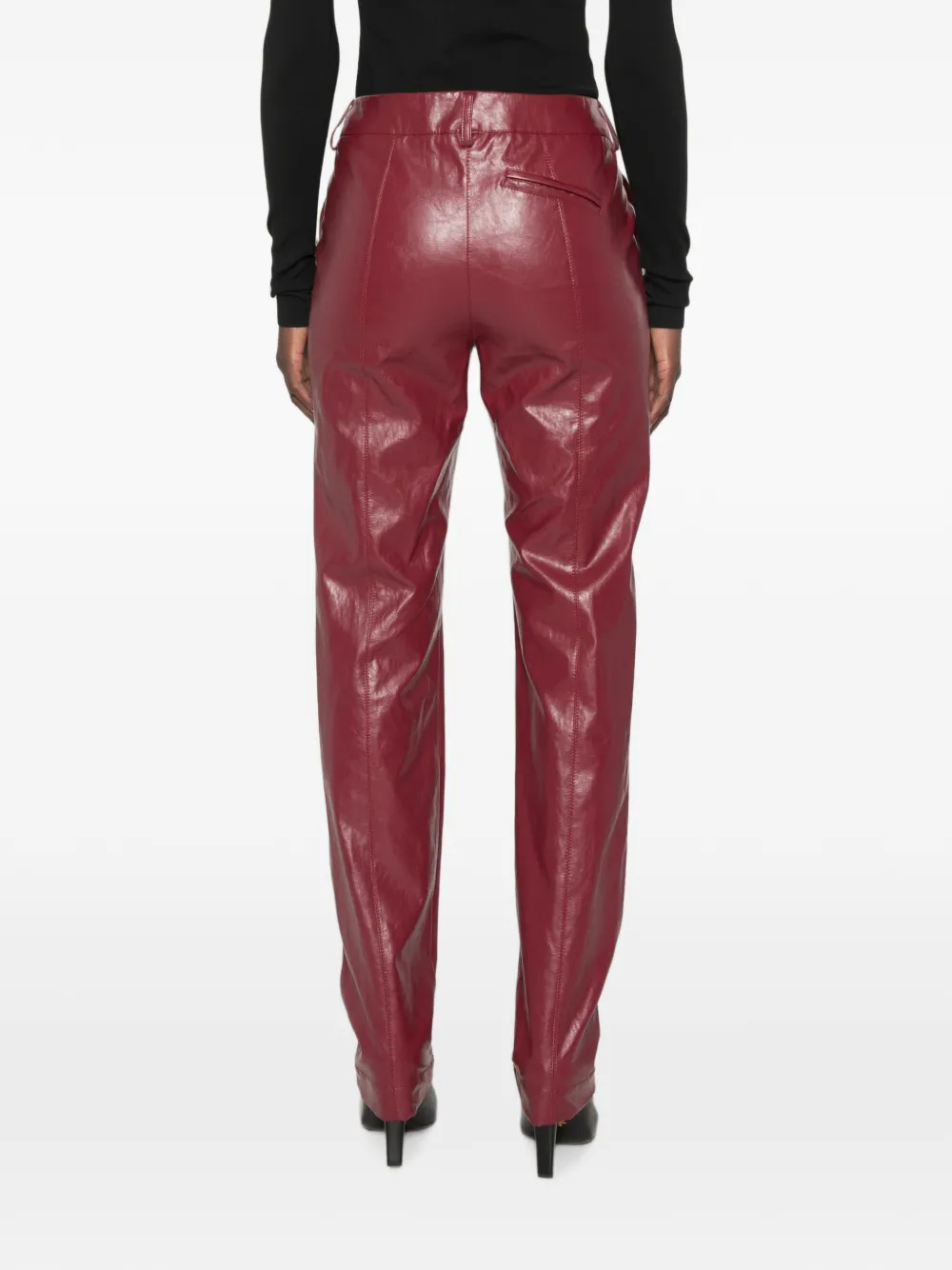 Federica Tosi belt-loop pocket trousers Rood