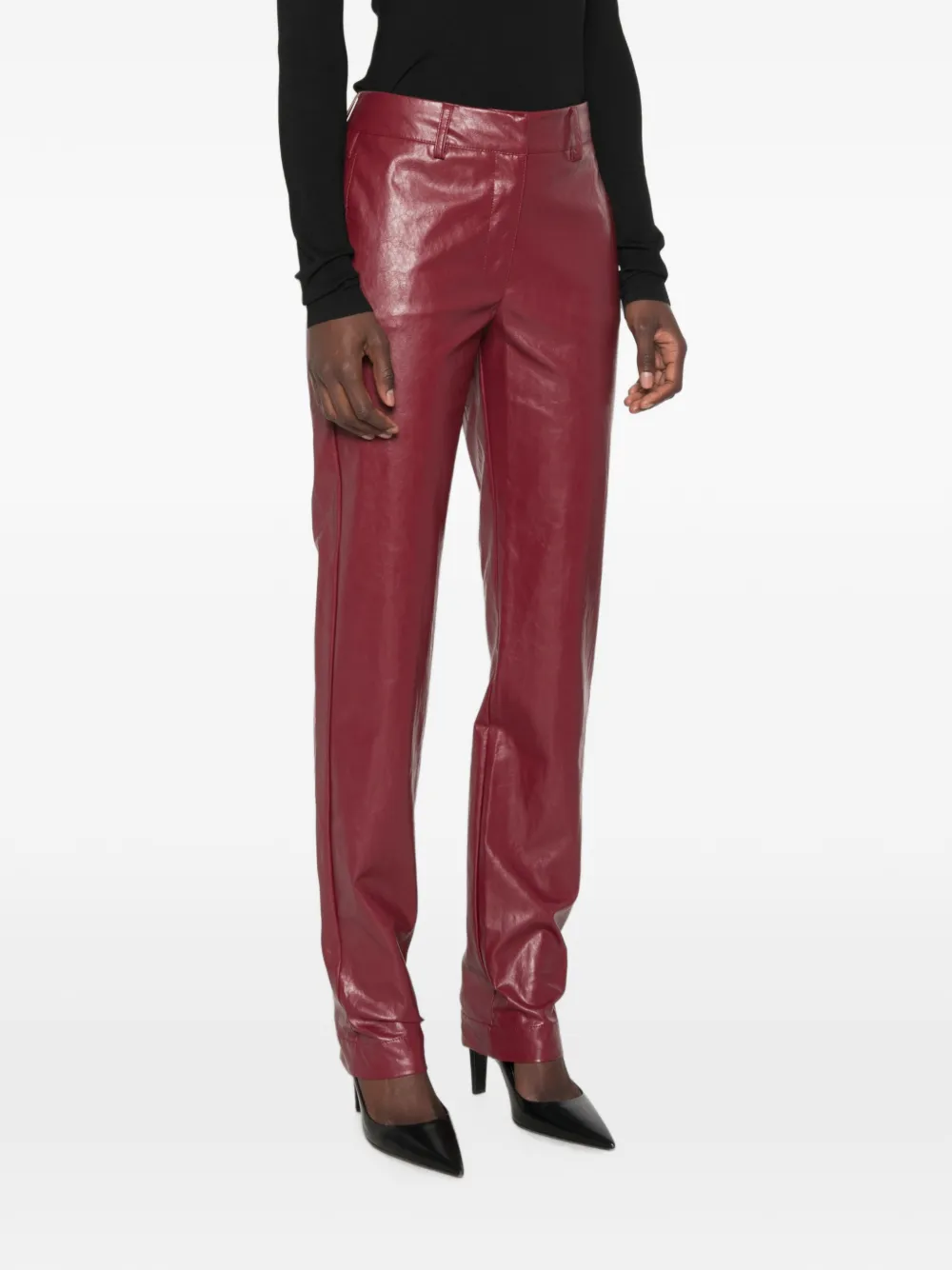 Federica Tosi belt-loop pocket trousers Rood