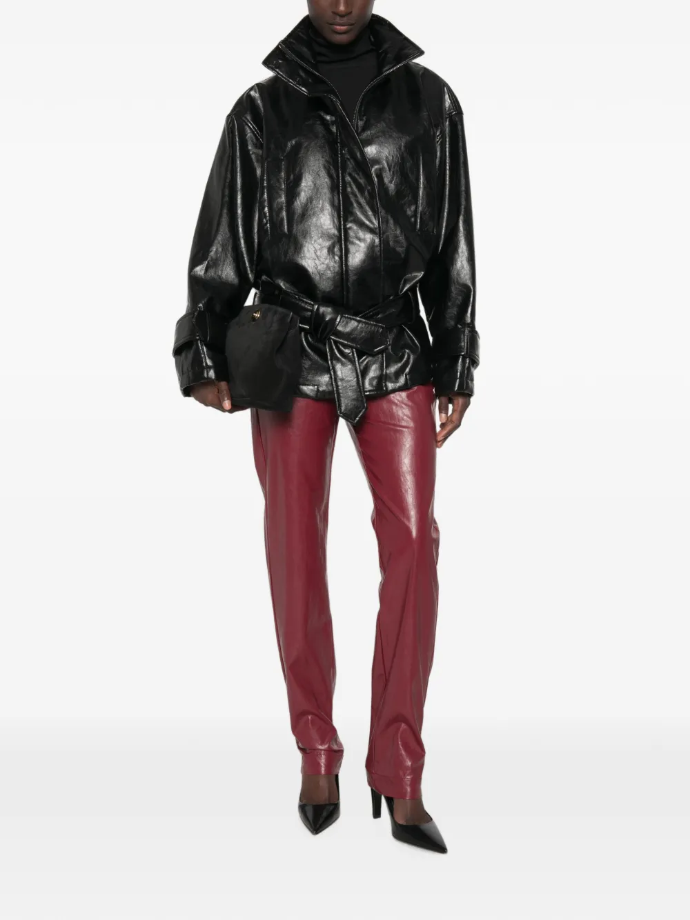 Federica Tosi belt-loop pocket trousers Rood