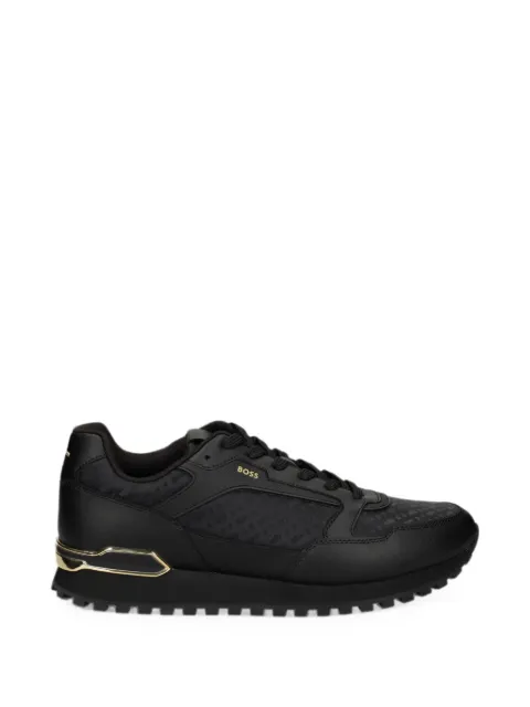 BOSS logo-print panelled sneakers