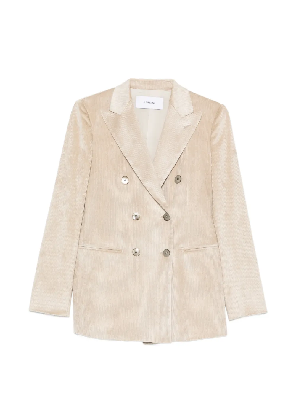 Lardini double-breasted corduroy blazer - Nude