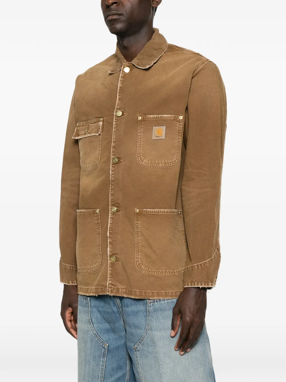 Carhartt WIP Jack met logopatch Bruin