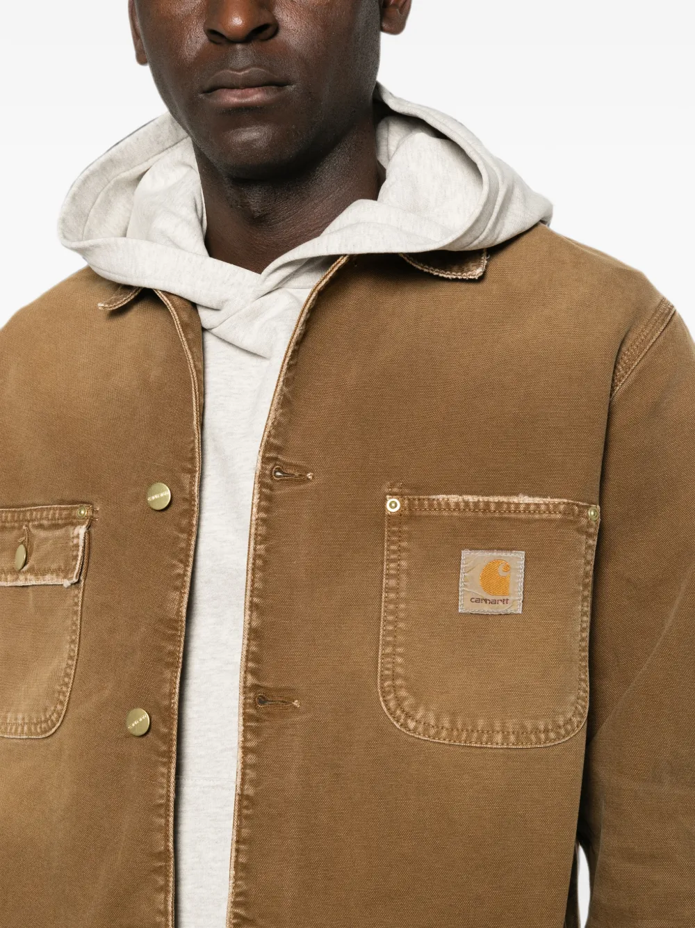 Carhartt WIP Jack met logopatch Bruin