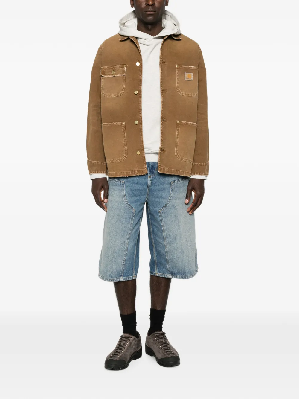 Carhartt WIP Jack met logopatch Bruin