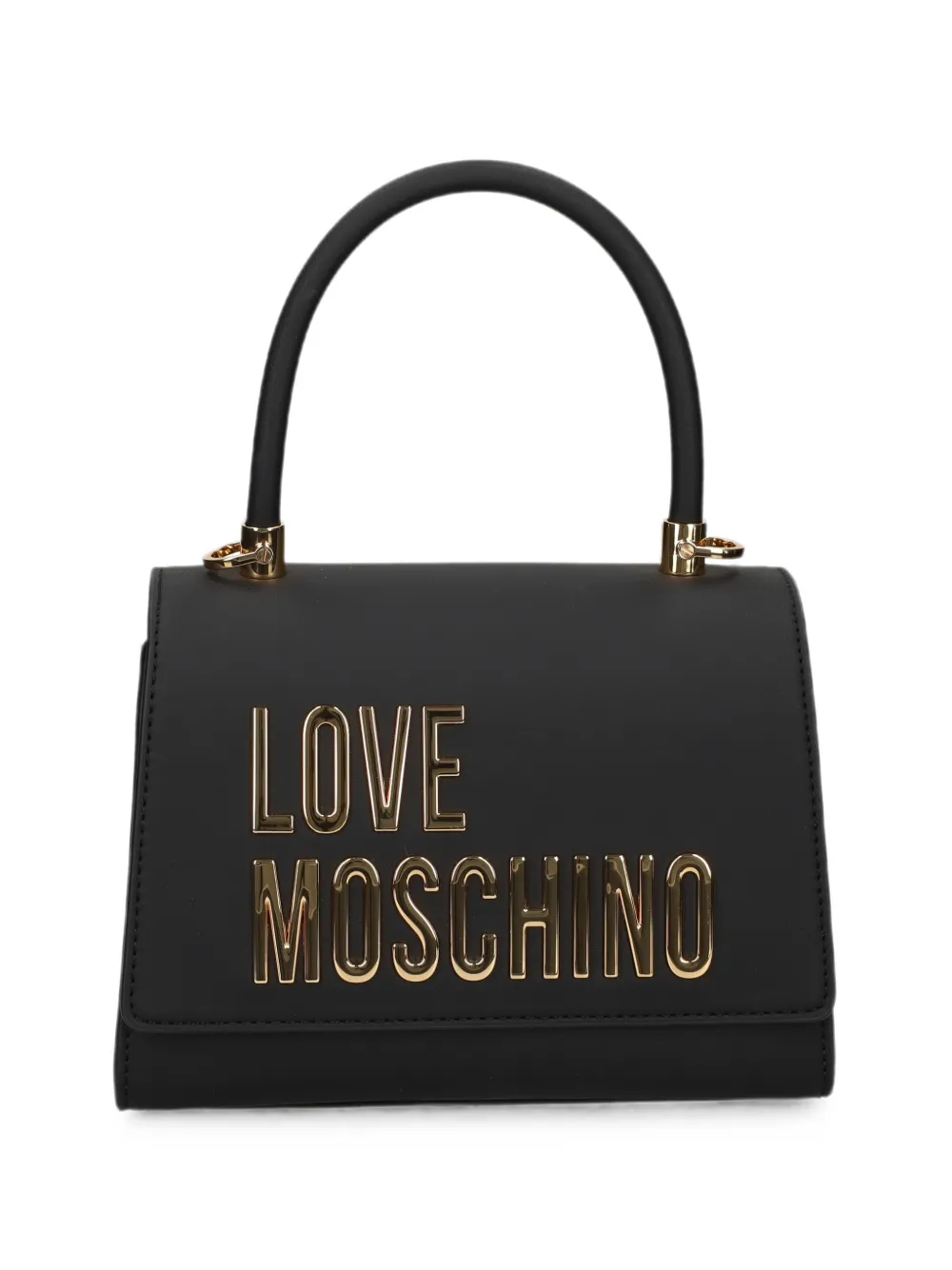 Love Moschino logo-plaque tote bag - Nero