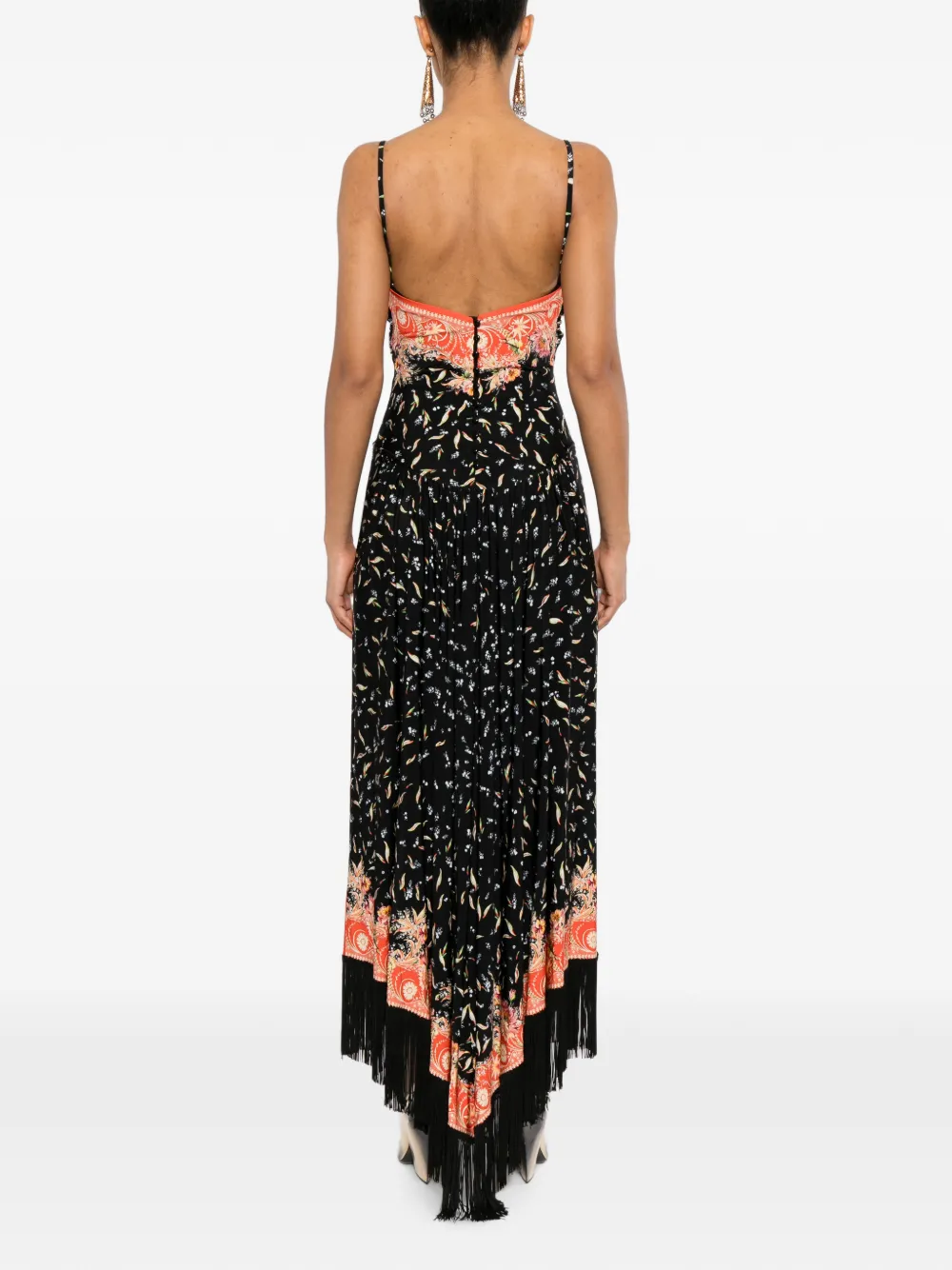 Rabanne Jurk met bloemenprint Zwart