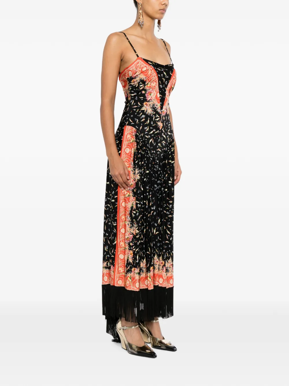 Rabanne Jurk met bloemenprint Zwart