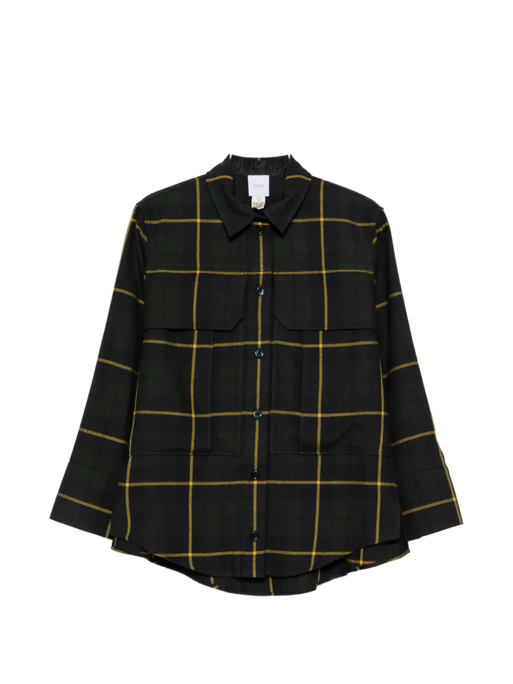 Patou check-pattern flap-pocket shirt - Grün