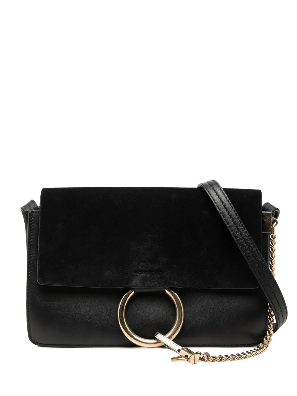 Chloé Pre-Owned 2017 Small Suede and Calfskin Faye crossbody bag - Black