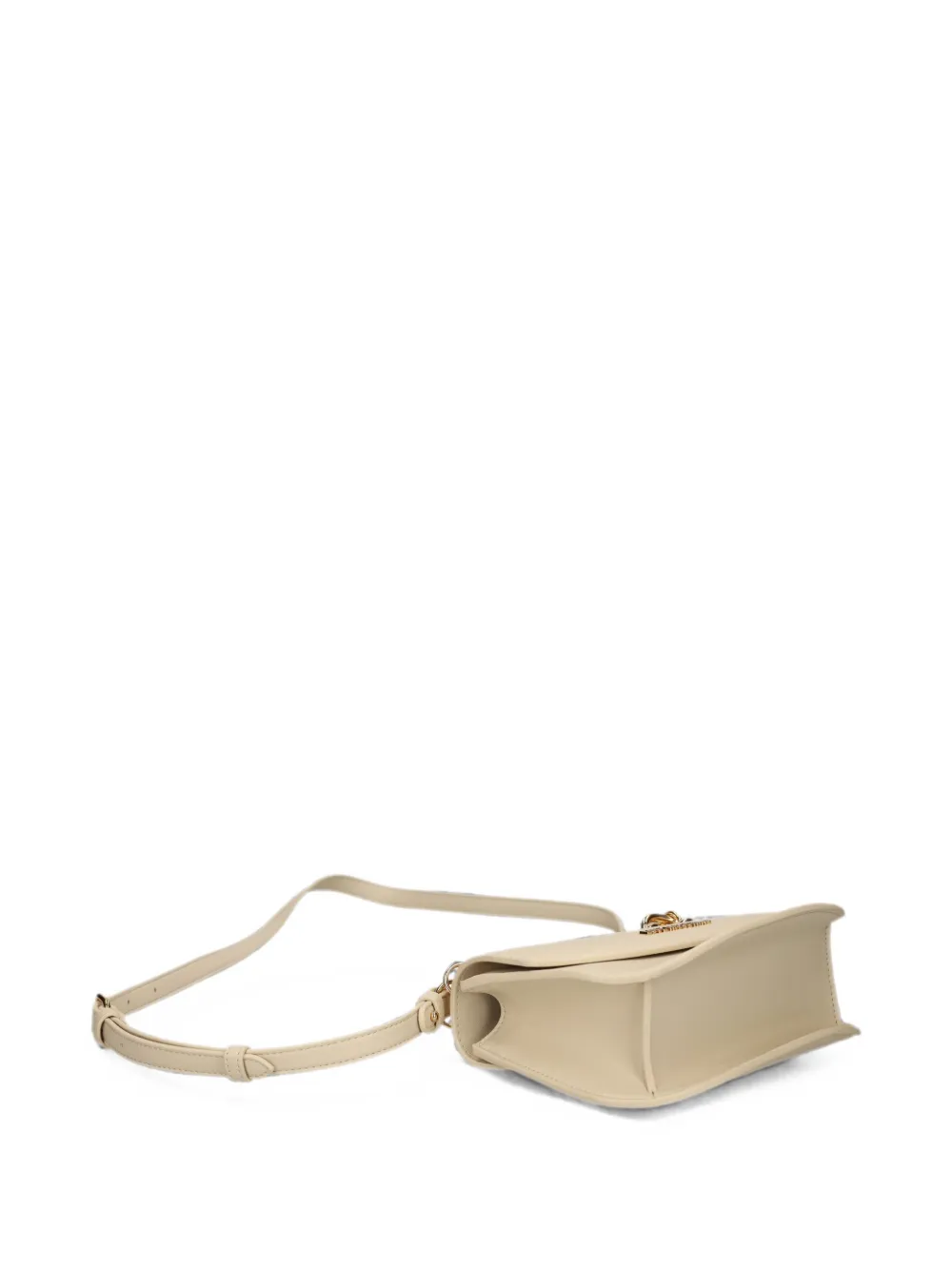 Love Moschino Crossbodytas met ketting en hartbedel Beige