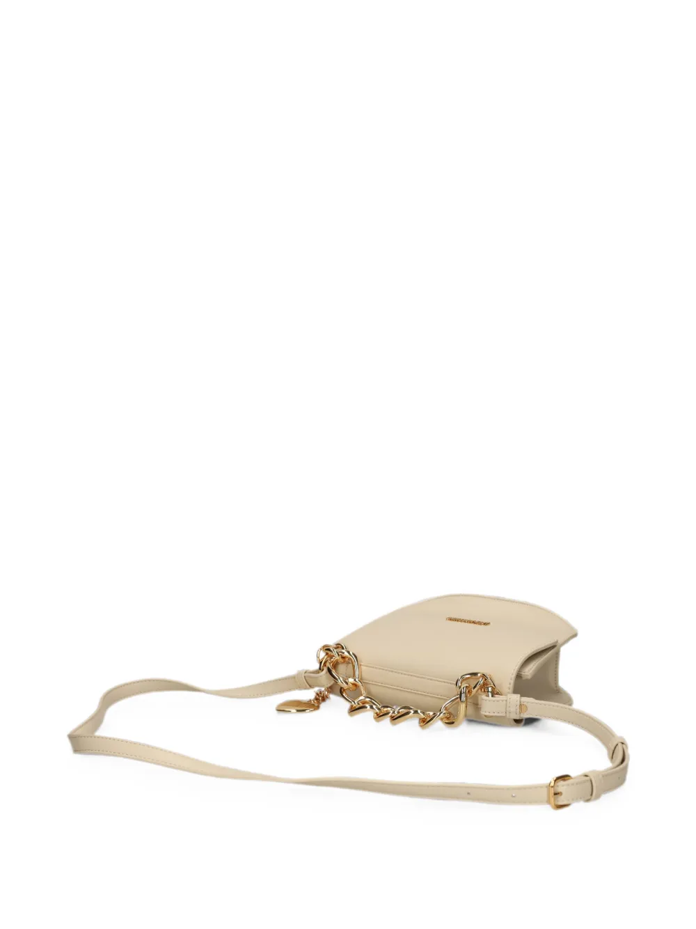 Love Moschino Crossbodytas met ketting en hartbedel Beige