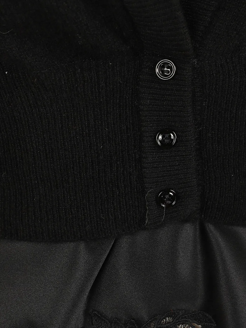 Ermanno Scervino Gelaagd vest met kanten afwerking Zwart