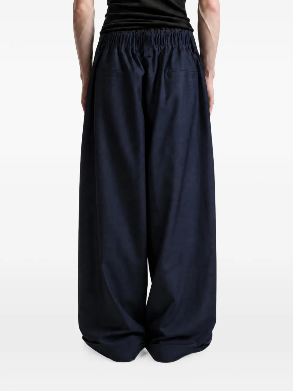 Marni Plooibroek met wijde pijpen Blauw