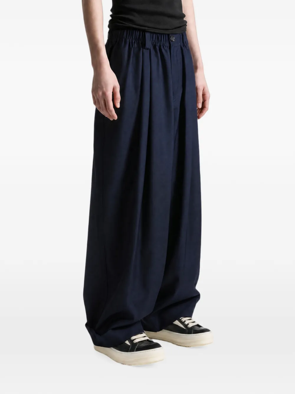 Marni Plooibroek met wijde pijpen Blauw