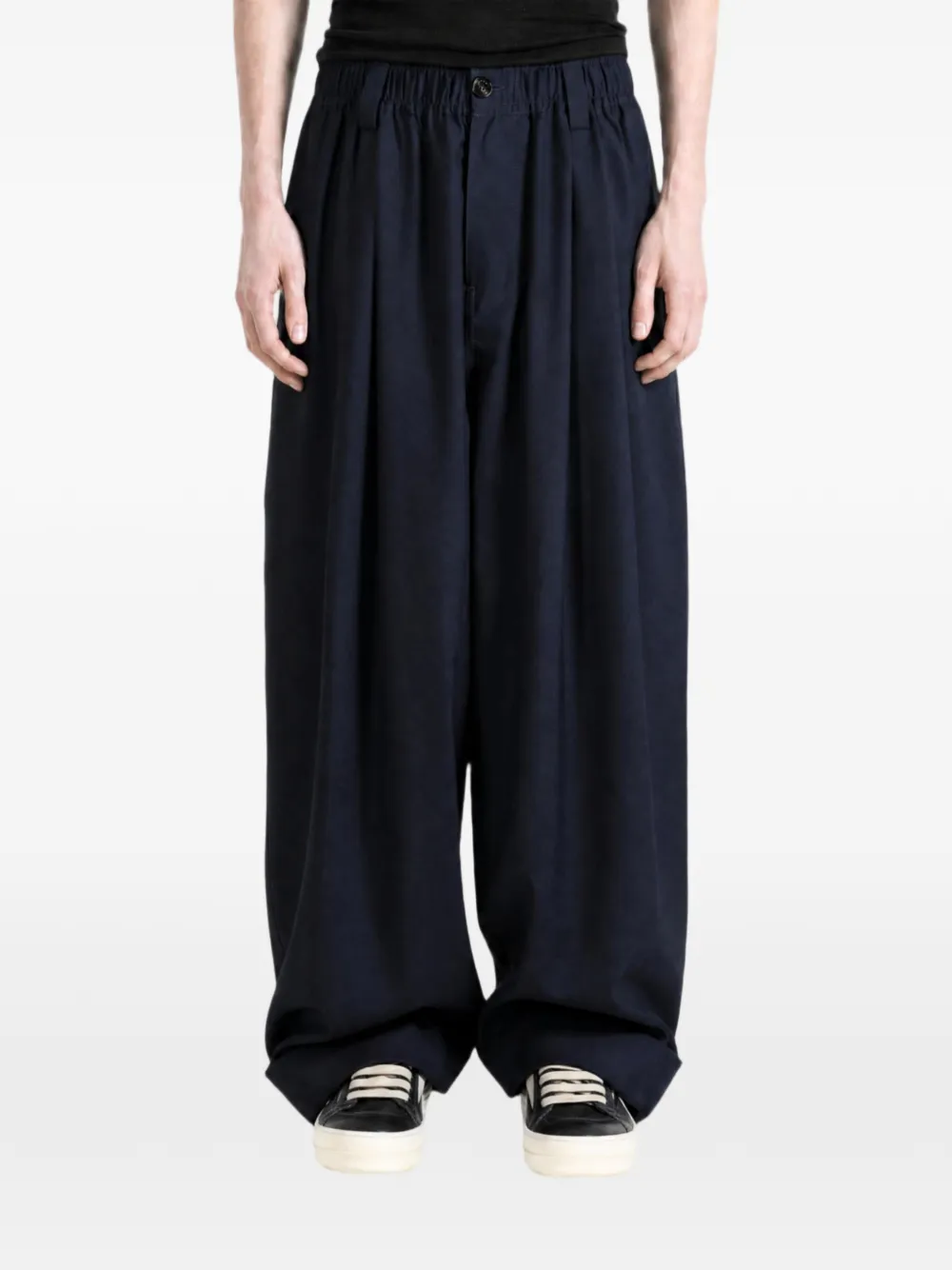 Marni Plooibroek met wijde pijpen Blauw