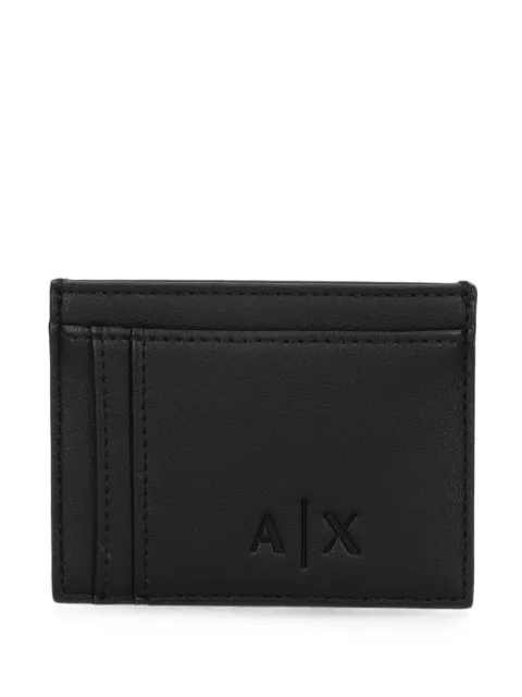 Armani Exchange logo-embossed card holder