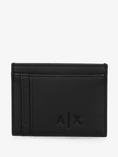 Armani Exchange logo-embossed card holder