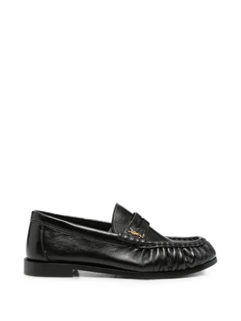 Saint Laurent mocasines con placa del logo