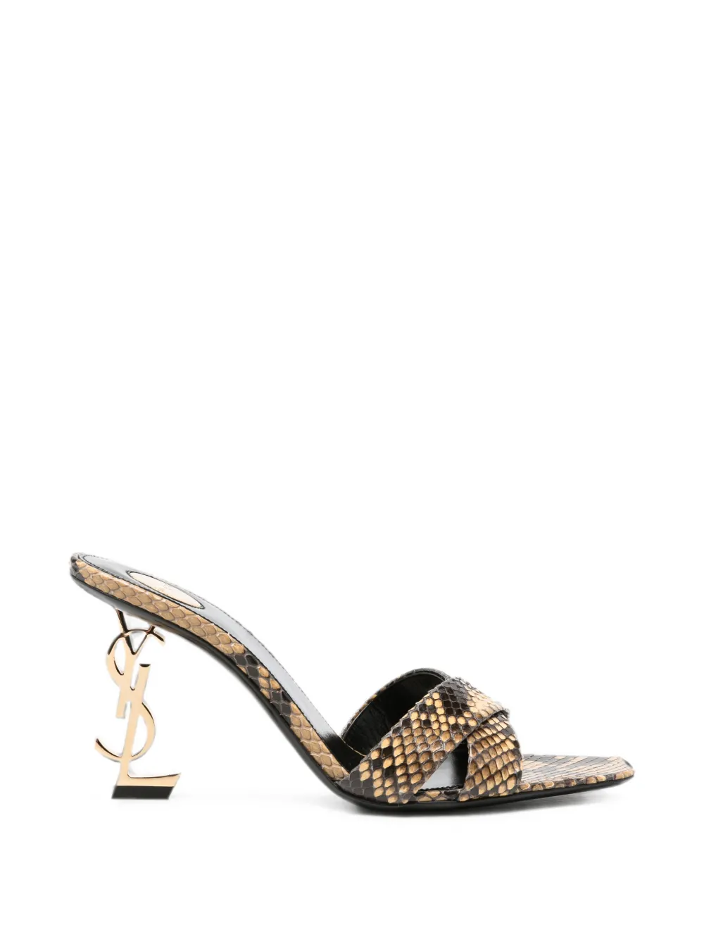 Saint Laurent Opyum snakeskin-effect sandals Bruin