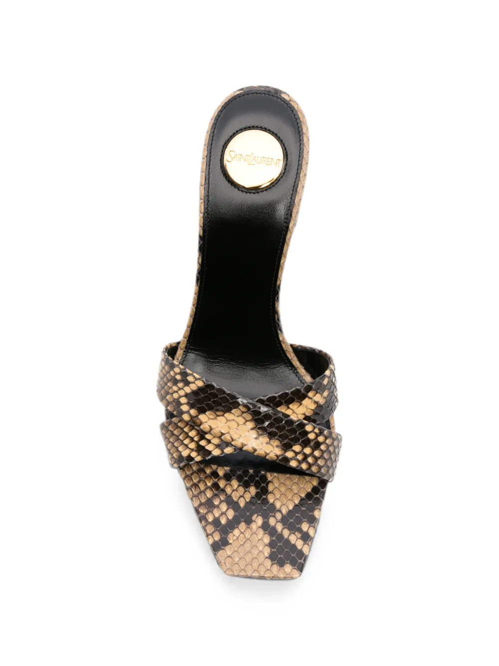 Saint Laurent Opyum snakeskin-effect sandals Bruin