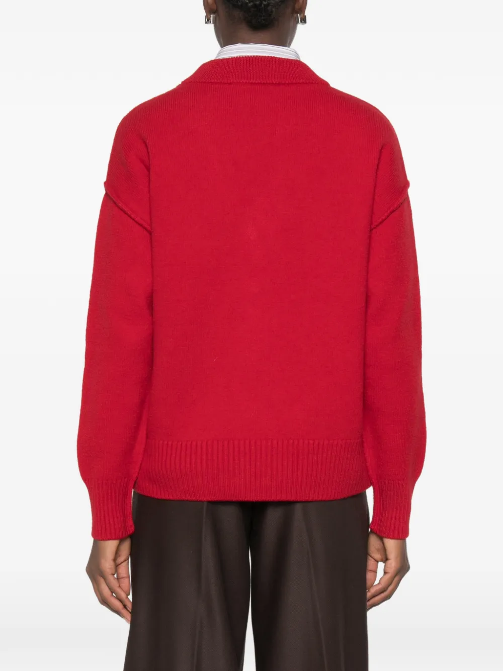 AMI Paris Vest met logo Rood