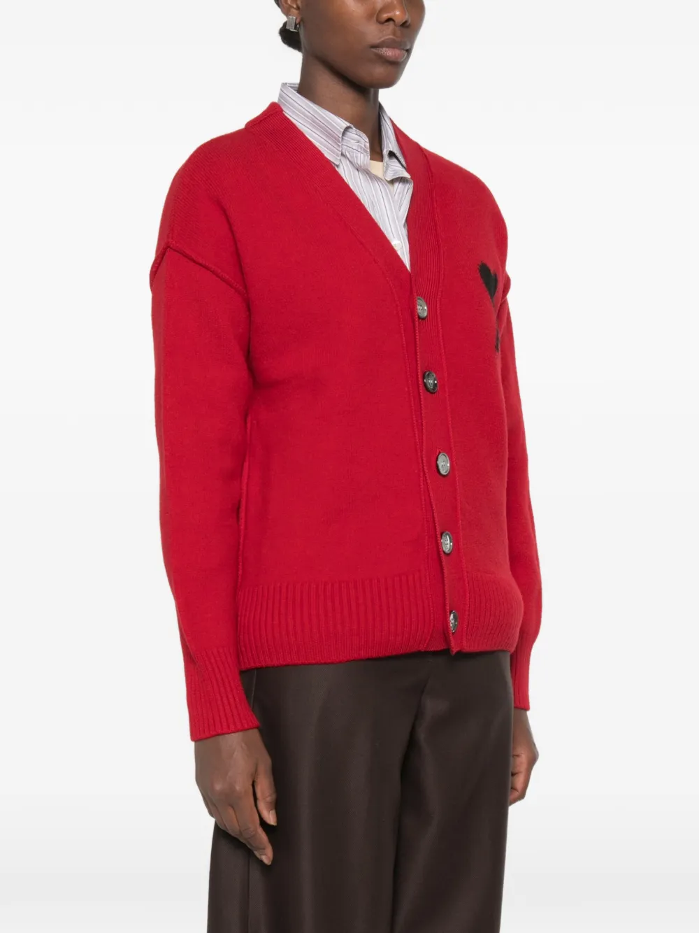 AMI Paris Vest met logo Rood