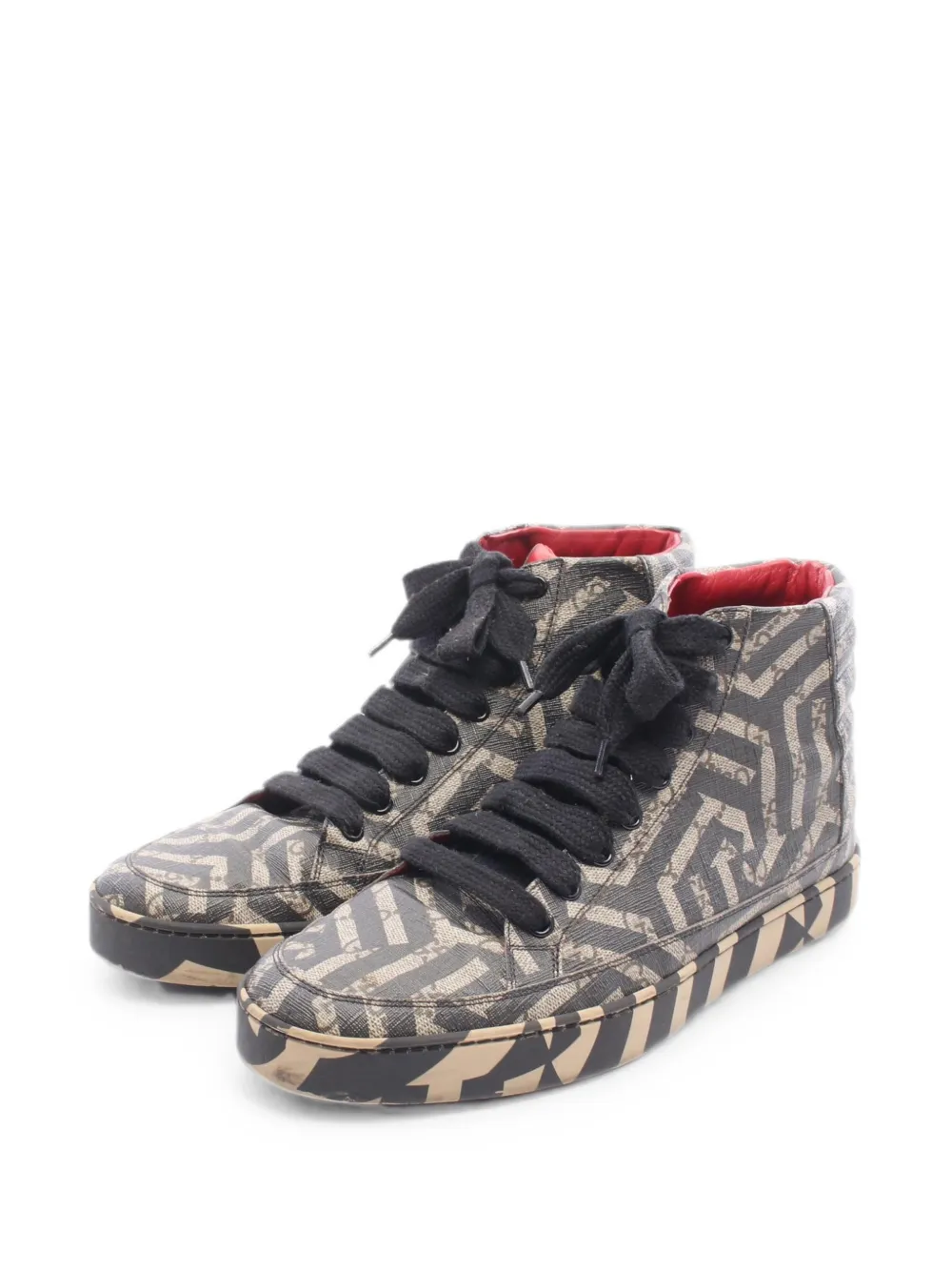 Gucci Pre-Owned 2010s GG Kaleido high-top sneakers - Nero
