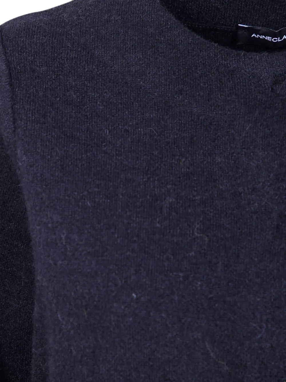anne claire Wollen vest met geribbelde zak Blauw