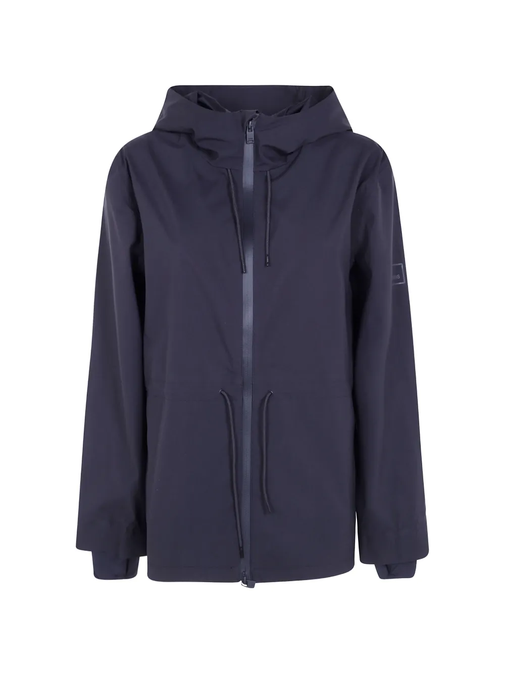 Rains Suva hooded drawstring-waist rain jacket - Schwarz