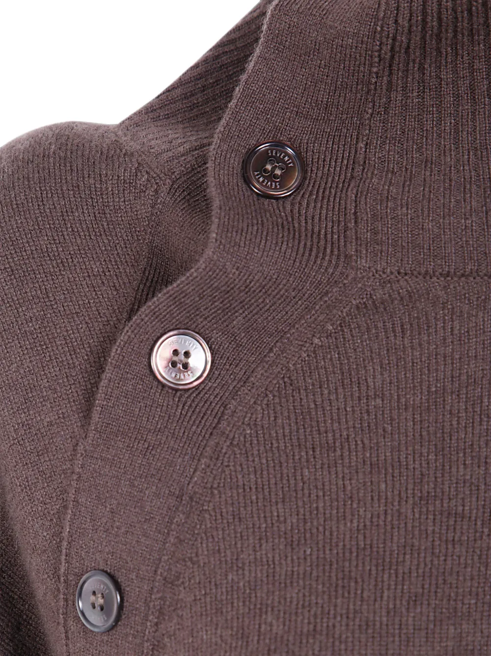 Seventy Trui met hoge hals en knoopdetail Bruin