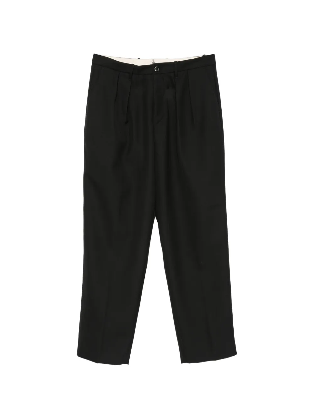 Nine In The Morning Kai pleated straight-leg trousers - Schwarz