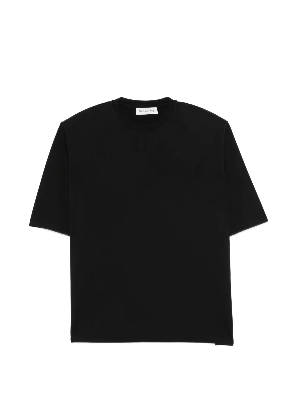 The Frankie Shop Anira padded-shoulder side-slit T-shirt - Nero