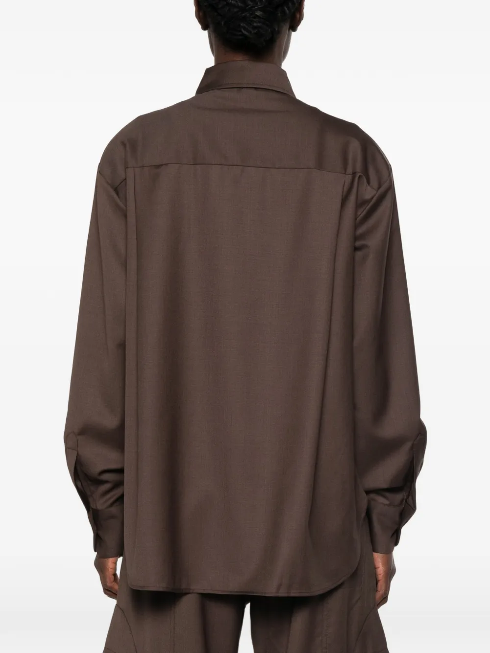 The Frankie Shop Peri Tie blouse met halsdetail Bruin